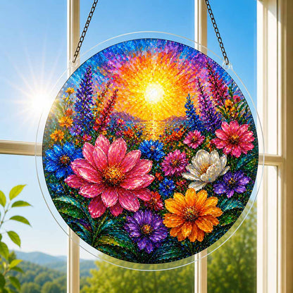 Blumiges Leuchten - Acryl-Puzzle