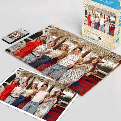 Animal Jigsaw Puzzle > Wooden Jigsaw Puzzle > Jigsaw Puzzle A3 LARGE SIZE | 11.7 x 16.5" | 200 Pieces Personalised Wooden Jigsaw Puzzle – Friends Whimsies