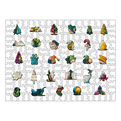 Wooden Jigsaw Puzzles Happy Gnomes - Wooden Jigsaw Puzzle