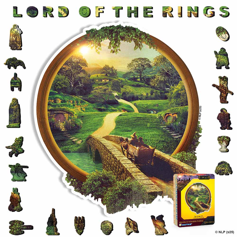 Animal Jigsaw Puzzle > Wooden Jigsaw Puzzle > Jigsaw Puzzle A4 + Wooden Gift Box The Shire - Wooden Jigsaw Puzzle