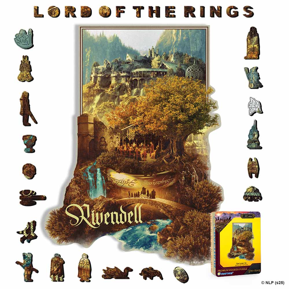 Animal Jigsaw Puzzle > Wooden Jigsaw Puzzle > Jigsaw Puzzle A4 + Wooden Gift Box Rivendell - Wooden Jigsaw Puzzle