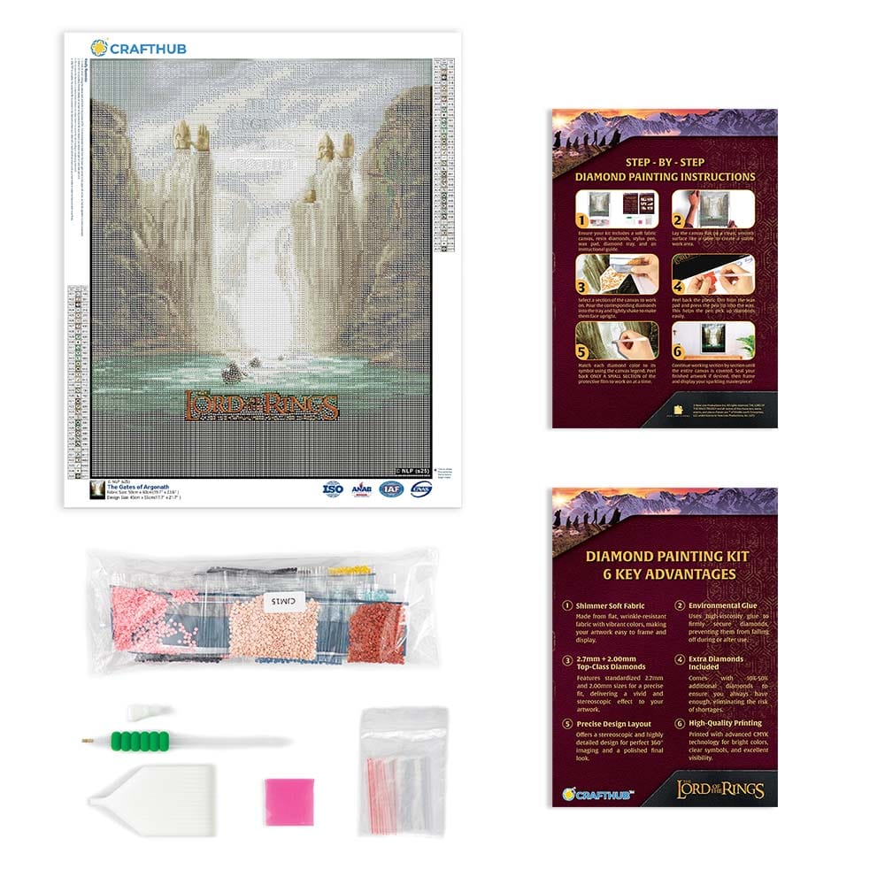 17.7" x 21.7" / 45cm x 55cm The Gates of Argonath - Diamond Painting Kit