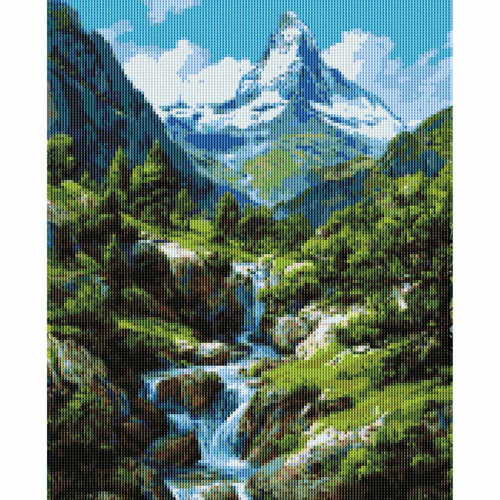 Diamond Painting Kits 15.7" x 19.6" (40 x 50cm) Mountain Stream - Diamond Painting Kit