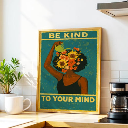 Painting By Numbers Kits 15.7" x 19.6" (40 x 50cm) Be Kind To Your Mind - Paint By Numbers Kit