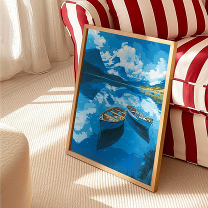 Painting By Numbers Kits 15.7" x 19.6" (40 x 50cm) Boats on the Lake - Paint By Numbers Kit