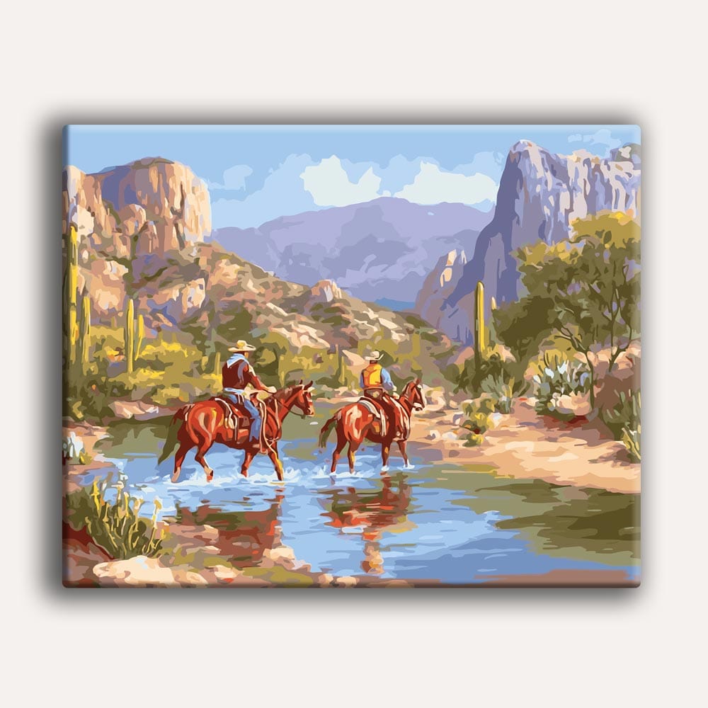 Painting By Numbers Kits 15.7" x 19.6" (40 x 50cm) Canyon Riders - Paint By Numbers Kit