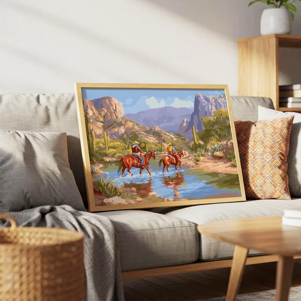 Painting By Numbers Kits 15.7" x 19.6" (40 x 50cm) Canyon Riders - Paint By Numbers Kit