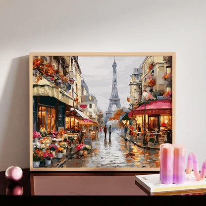 Painting By Numbers Kits 15.7" x 19.6" (40 x 50cm) Rainy Day in Paris - Paint By Numbers Kit