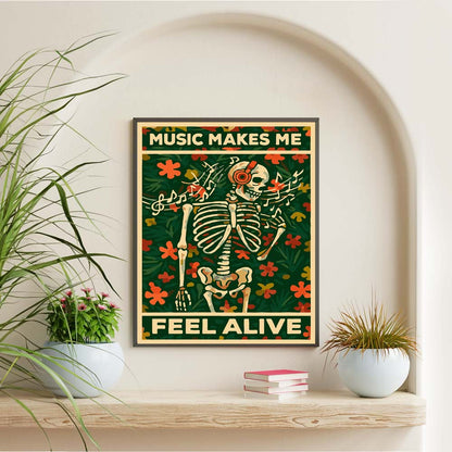 Painting By Numbers Kits 15.7" x 19.6" (40 x 50cm) Music Makes Me Feel Alive - Paint By Numbers Kit