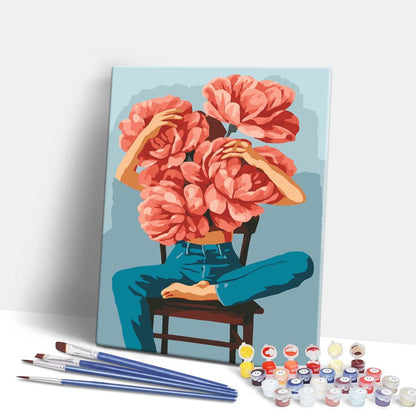 Painting By Numbers Kits 15.7" x 19.6" (40 x 50cm) Blooming Thoughts - Paint By Numbers Kit