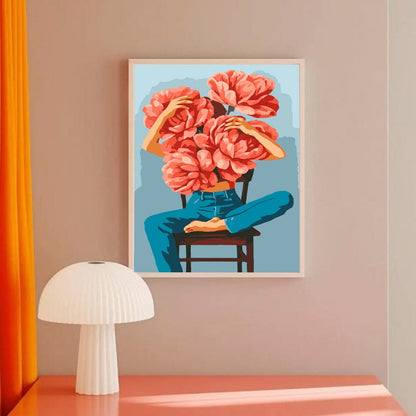 Painting By Numbers Kits 15.7" x 19.6" (40 x 50cm) Blooming Thoughts - Paint By Numbers Kit