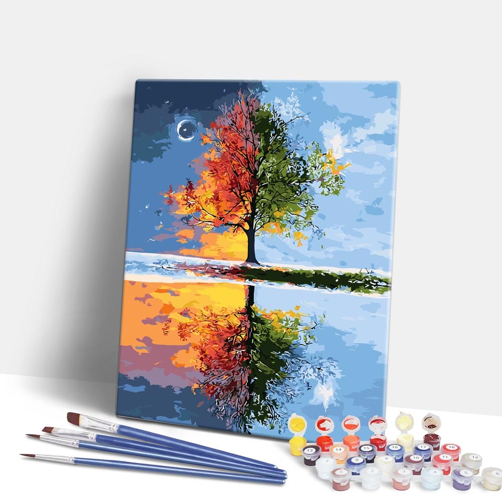 Painting By Numbers Kits 15.7" x 19.6" (40 x 50cm) Four Seasons - Paint By Numbers Kit