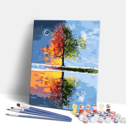 Painting By Numbers Kits 15.7" x 19.6" (40 x 50cm) Four Seasons - Paint By Numbers Kit