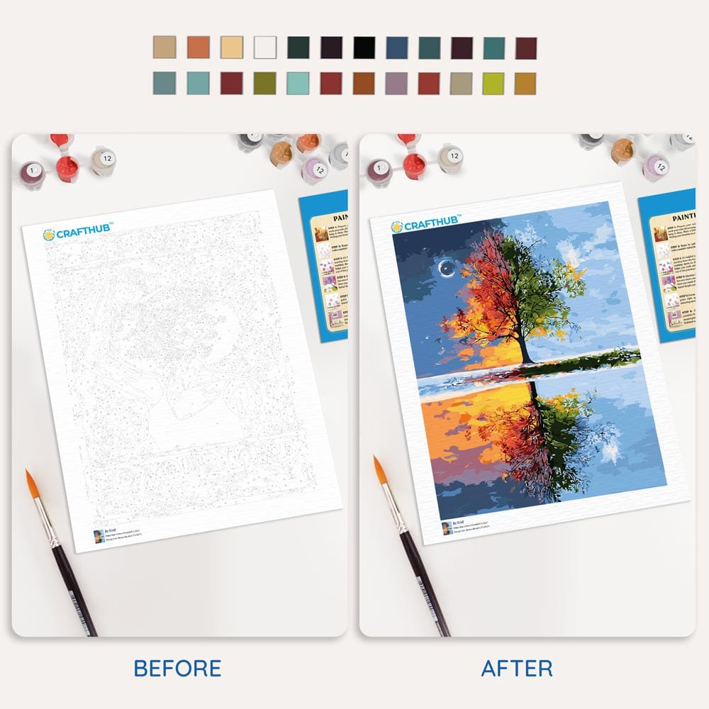 Painting By Numbers Kits 15.7" x 19.6" (40 x 50cm) Four Seasons - Paint By Numbers Kit