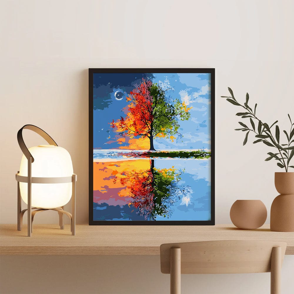 Painting By Numbers Kits 15.7" x 19.6" (40 x 50cm) Four Seasons - Paint By Numbers Kit