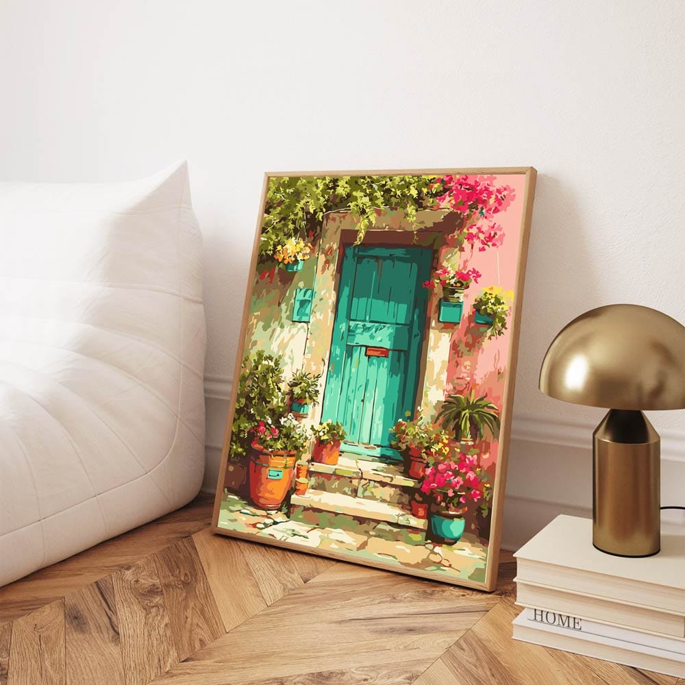 Painting By Numbers Kits 15.7" x 19.6" (40 x 50cm) Green Door - Paint By Numbers Kit