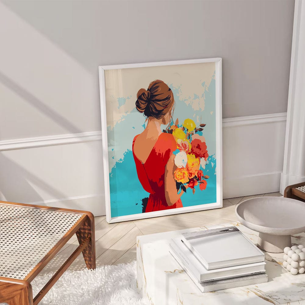 Painting By Numbers Kits 15.7" x 19.6" (40 x 50cm) Lady In Red - Paint By Numbers Kit