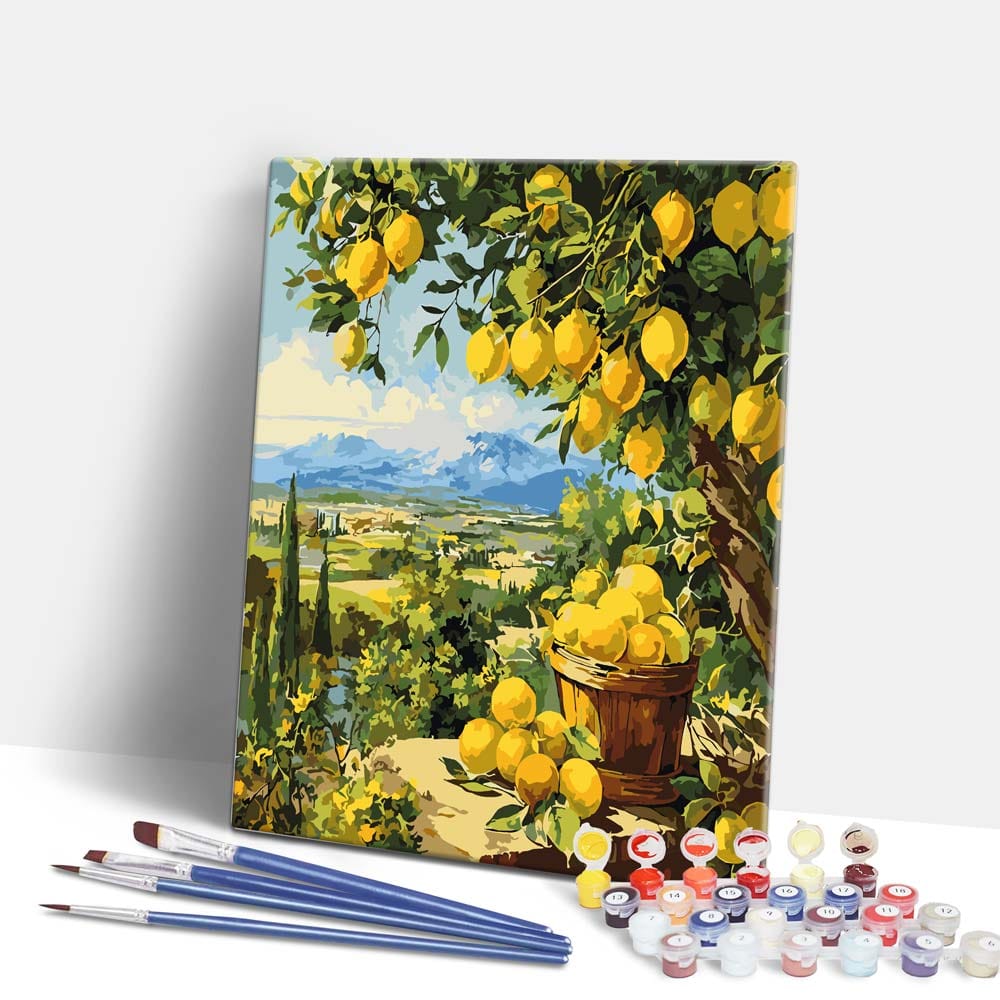 Painting By Numbers Kits 15.7" x 19.6" (40 x 50cm) Lemon Garden - Paint By Numbers Kit