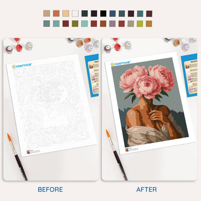 Painting By Numbers Kits 15.7" x 19.6" (40 x 50cm) Blossom Veil - Paint By Numbers Kit