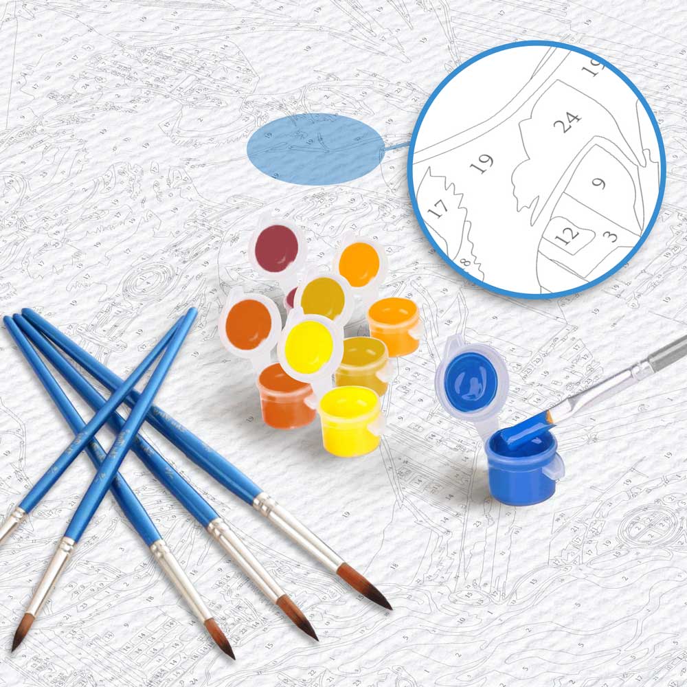 Painting By Numbers Kits 15.7" x 19.6" (40 x 50cm) Custom Paint by Numbers Kit