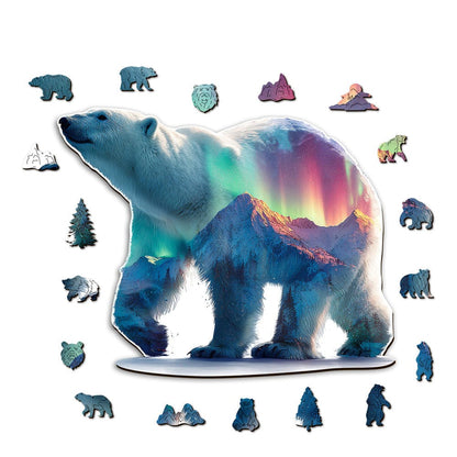 Wooden Jigsaw Puzzles Northern Polar Bear - Wooden Jigsaw Puzzle