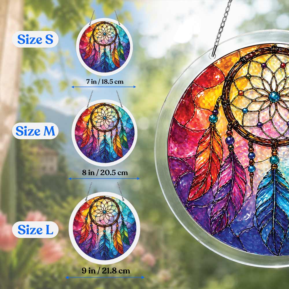 Regenbogen-Traumfänger - Acryl-Puzzle