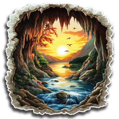 Versteckter Sonnenuntergang - Holzpuzzle