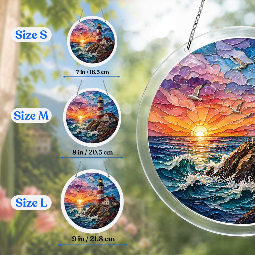 Leuchtturm im Sonnenuntergang - Acryl-Puzzle