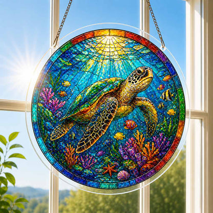 Tropische Schildkröte - Acryl-Puzzle