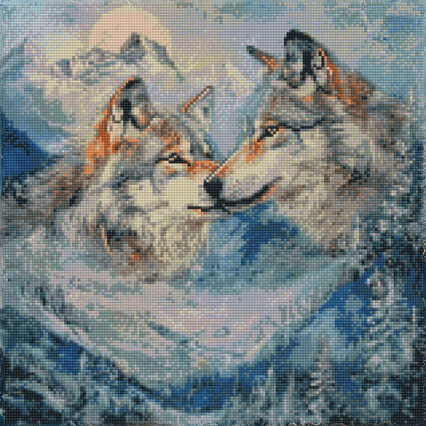 9.8" x 9.8" (25x25cm) Frozen Wilderness Bond - Diamond Painting Kit