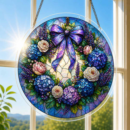 Violetter Kranz - Acryl-Puzzle