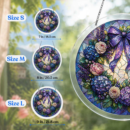 Violetter Kranz - Acryl-Puzzle