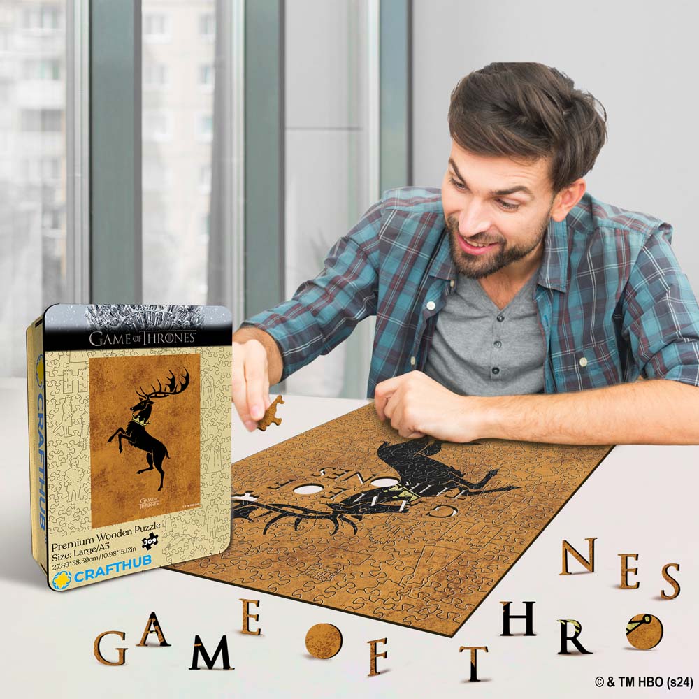 Animal Jigsaw Puzzle > Wooden Jigsaw Puzzle > Jigsaw Puzzle House Baratheon - Wooden Jigsaw Puzzle