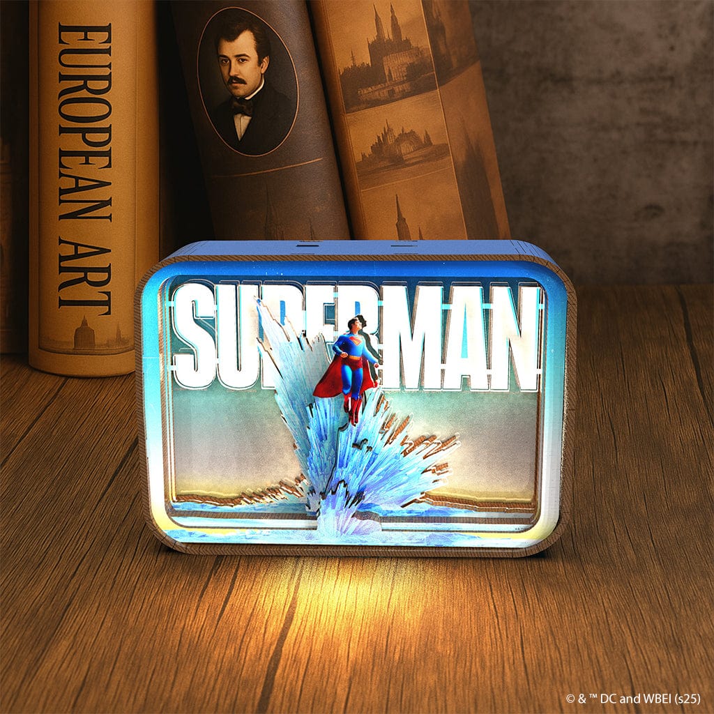 3D Holzpuzzle Superman Superman - 3D DIY Wooden Puzzle Night Lamp