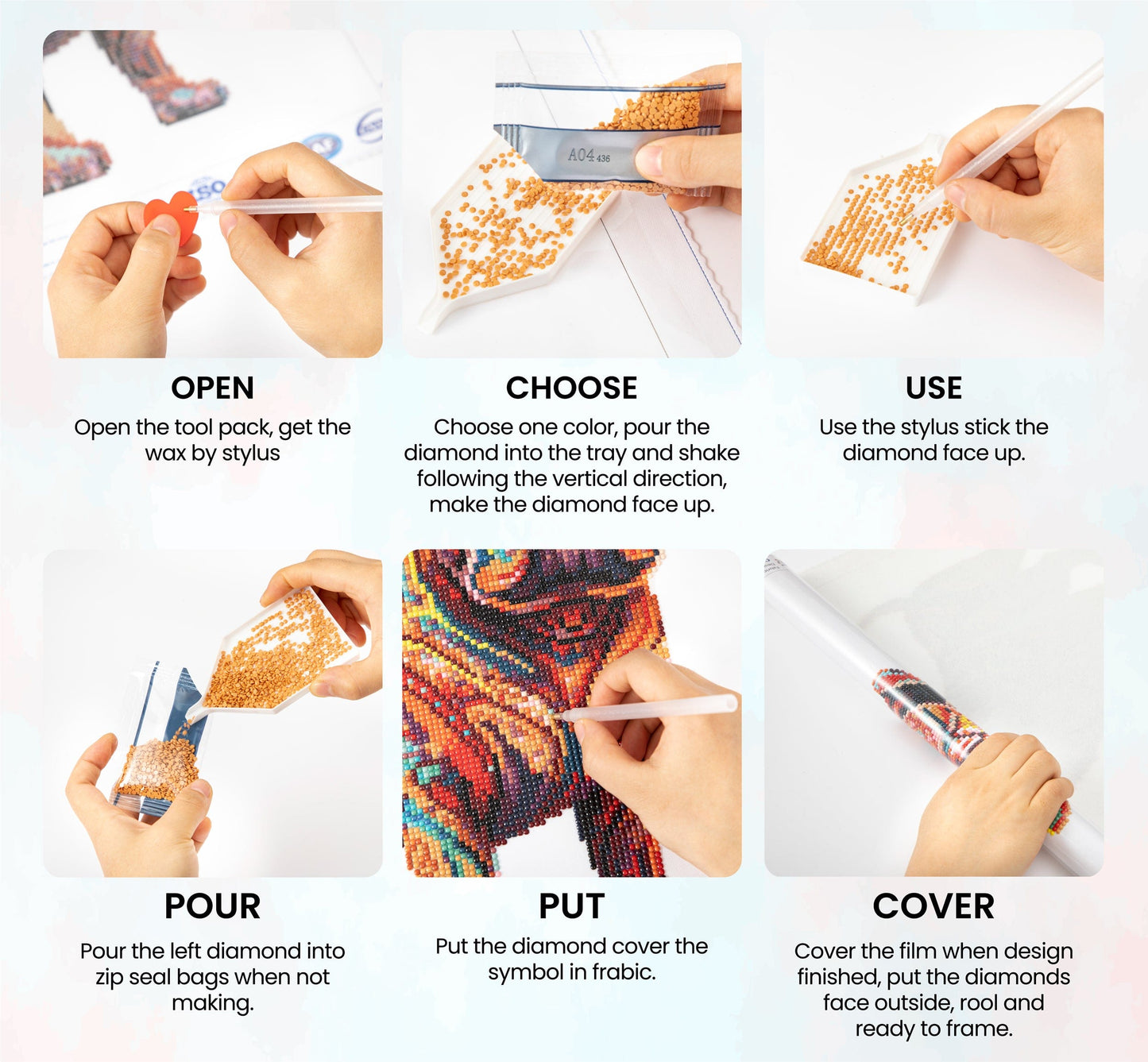 Diamond Painting Kits 15.7" x 19.6" (40 x 50cm) Custom Diamond Painting Kit