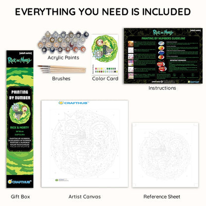 Painting By Numbers Kits 11.8" x 11.8" (30x30cm) Rick & Morty - Paint By Numbers Kit