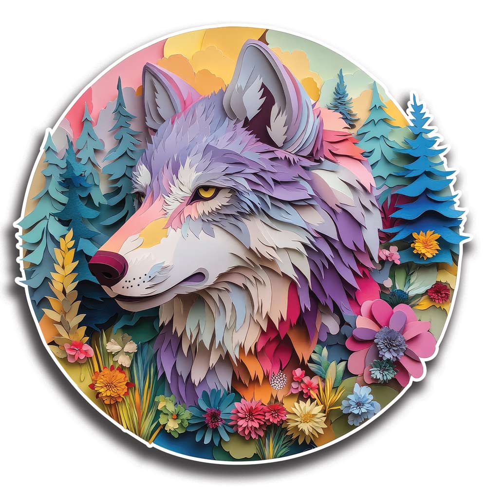 Blooming Wolf - Holzpuzzle