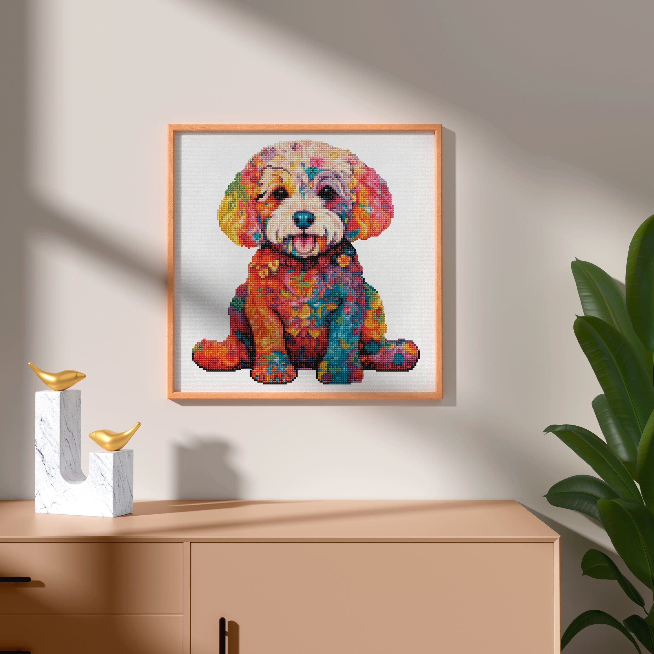 15.7"x15.7" / 40cm x 40cm Bichon Frisé Dog - Diamond Painting Kit