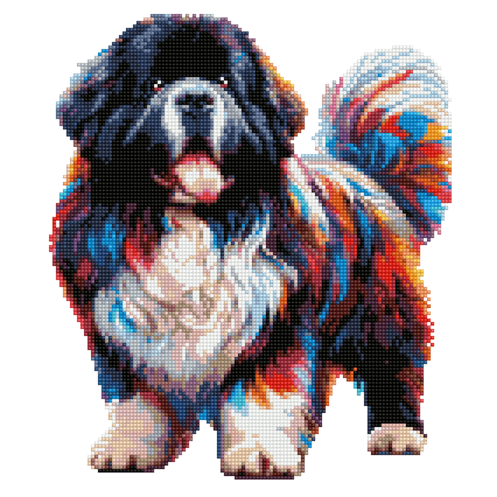 15.7"x15.7" / 40cm x 40cm Newfoundland Dog - Diamond Painting Kit