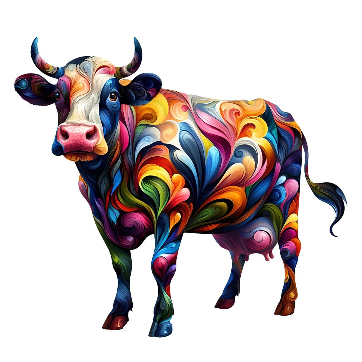 Animal Jigsaw Puzzle > Wooden Jigsaw Puzzle > Jigsaw Puzzle A5 Cow - Jigsaw Puzzle