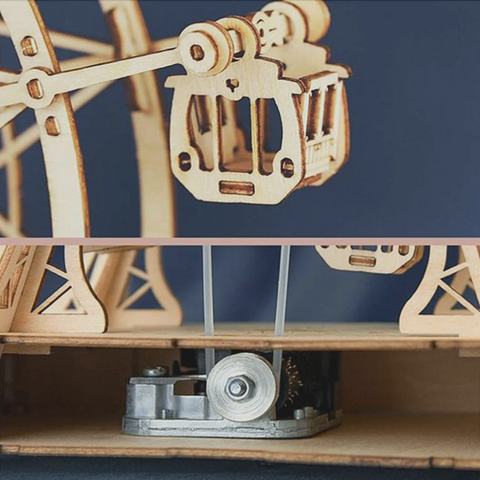 Riesenrad Spieluhr 3D-Holzpuzzle