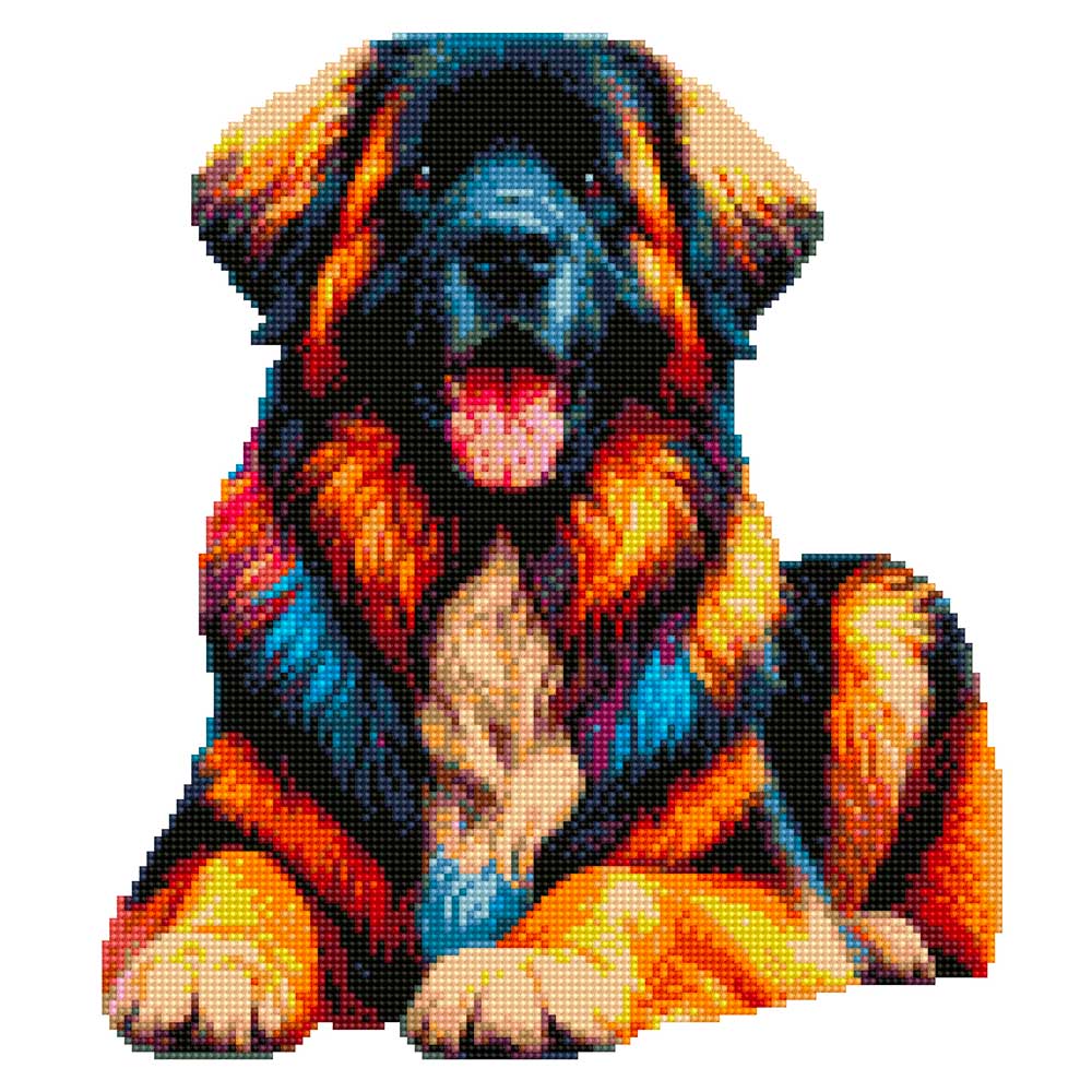 Leonberger Hund - Diamant Malset