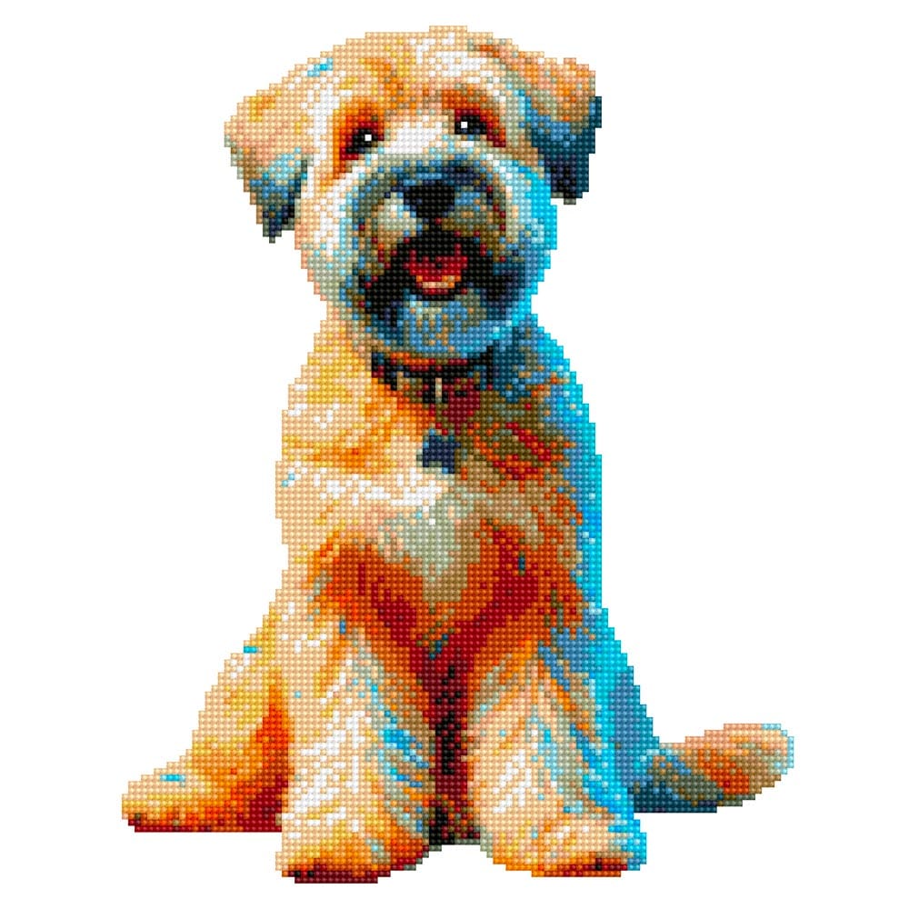 15.7"x15.7" / 40cm x 40cm Wheaten Terrier Dog - Diamond Painting Kit