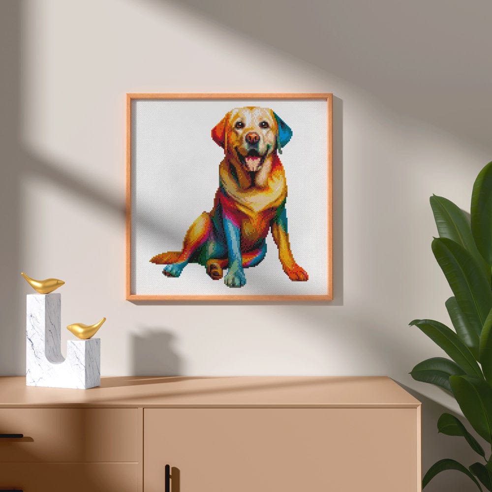 15.7"x15.7" / 40cm x 40cm Yellow Labrador Dog - Diamond Painting Kit