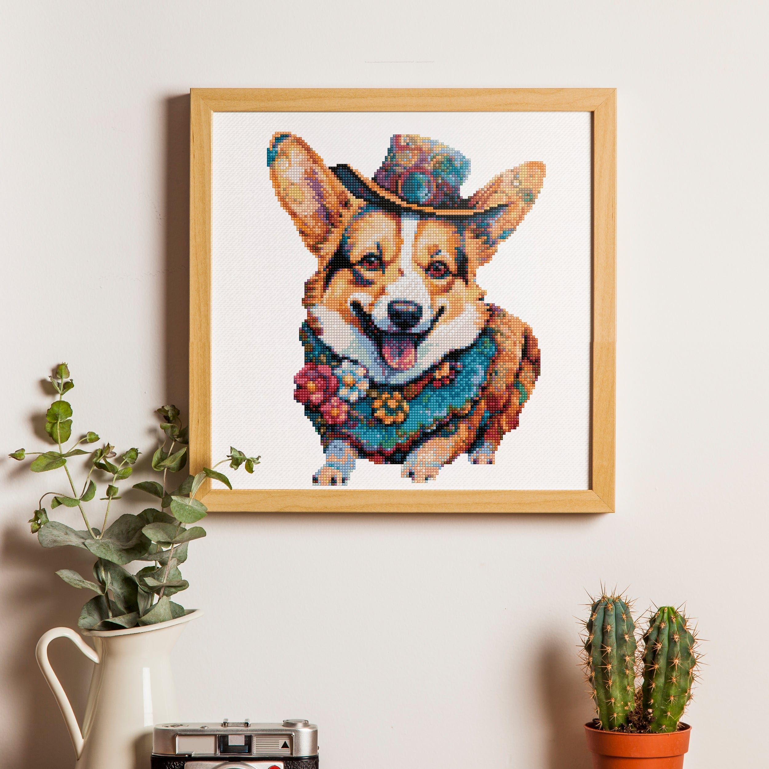 15.7"x15.7" / 40cm x 40cm Corgi Dog - Diamond Painting Kit