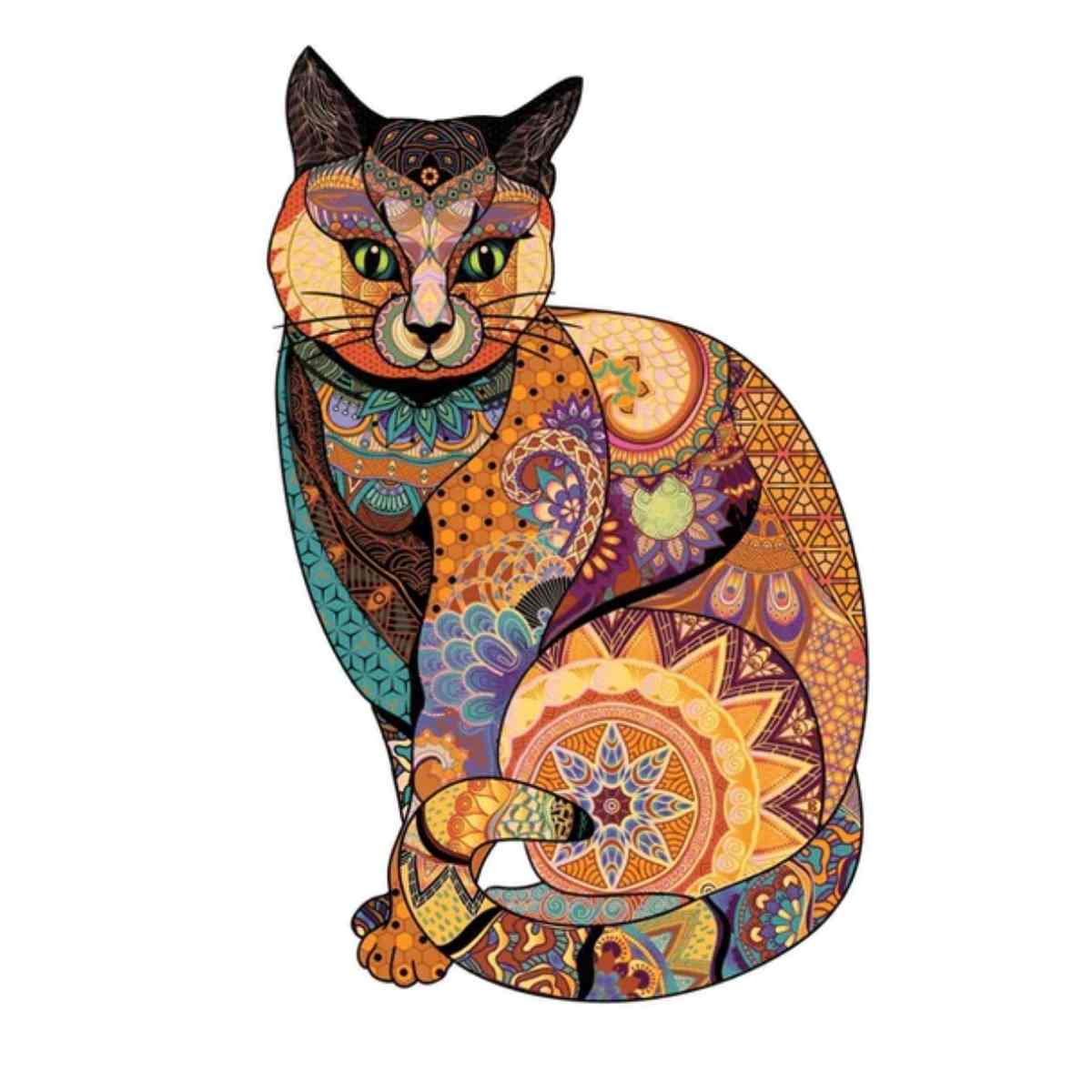 Von Klimt inspirierte Katze - Puzzel