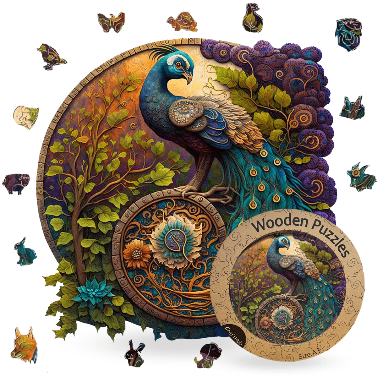 Pfau Yin Yang - Puzzel