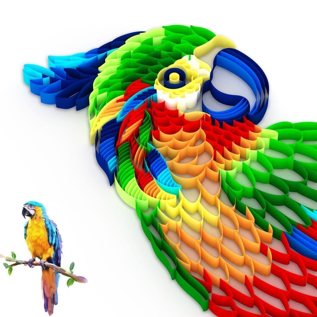 Papier Filigran Malerei Kit - Papagei