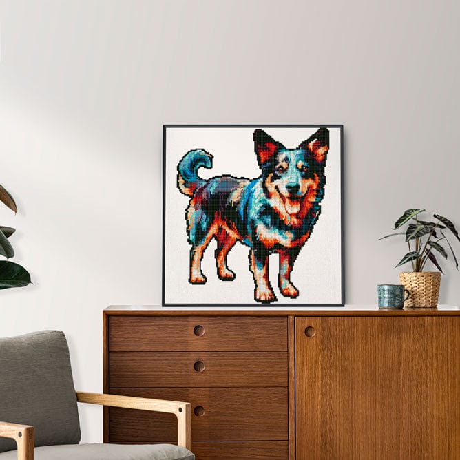 15.7"x15.7" / 40cm x 40cm Cattle Dog - Diamond Painting Kit