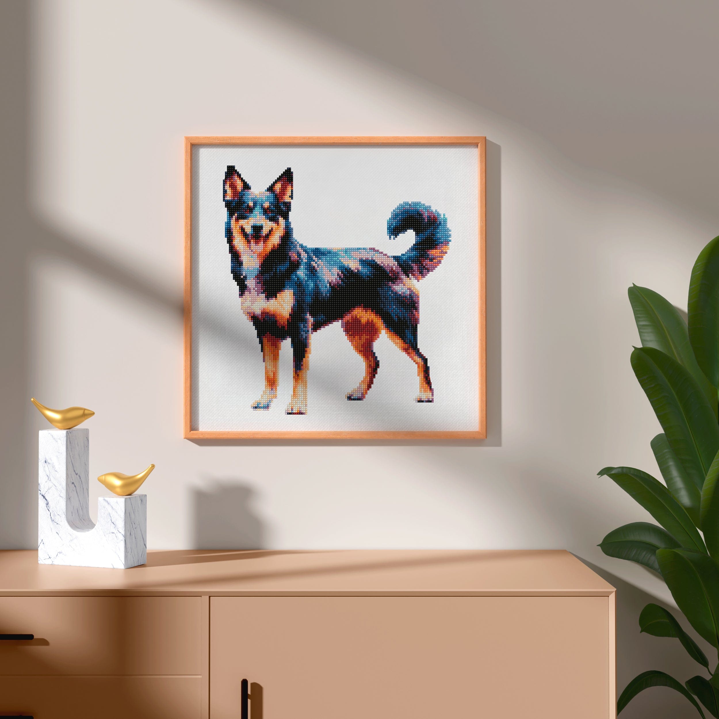15.7"x15.7" / 40cm x 40cm Australian Kelpie Dog - Diamond Painting Kit
